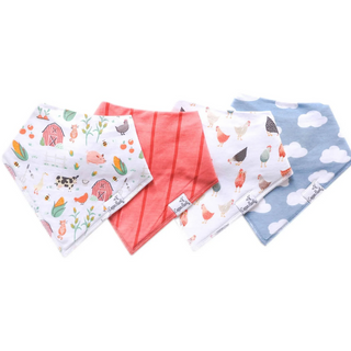 Farmstead Bandana Bib Set, Multicolors (Pack of 4)