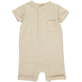 CAMBORNE Beige Henley Romper - Lindsey Paige