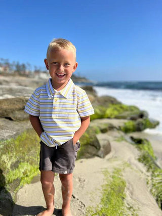 HUGO Charcoal Dark Grey Twill Boys Shorts - Lindsey Paige
