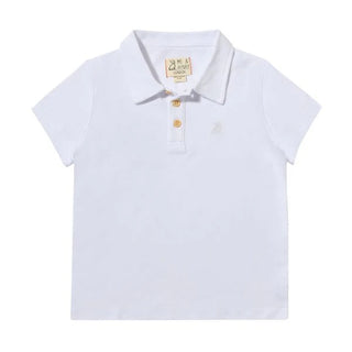 SHIPPING White Pique Polo - Lindsey Paige