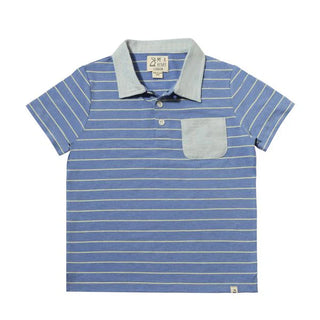 ANCHOR Royal/Yellow Stripe Polo - Lindsey Paige