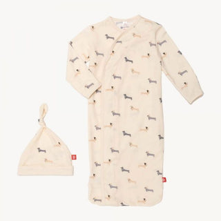 Beenie von Weenie modal magnetic cozy sleeper gown + hat set