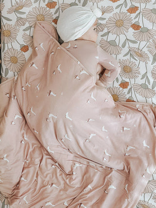 Pink goose blanket
