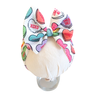 Conversation Heart Valentines Day Headwrap Baby Bow - Lindsey Paige