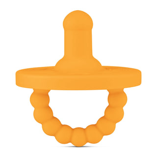 Cutie PAT Round (0-24m) Pacifier + Teether Sets: Blue Clear