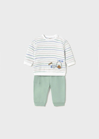 Mayoral Knit Jade Stripe Pant Set - Lindsey Paige