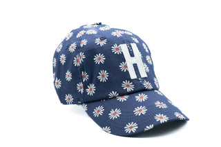 Navy Daisy Does It Baseball Hat: No Letter / Child (5Y-10Y) - Lindsey Paige