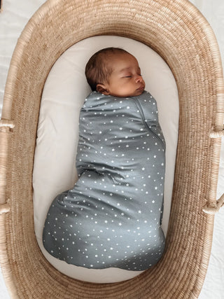 blue swaddle bag