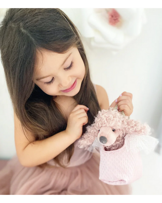 Pink Poodle Plush Toy In Purse Paris