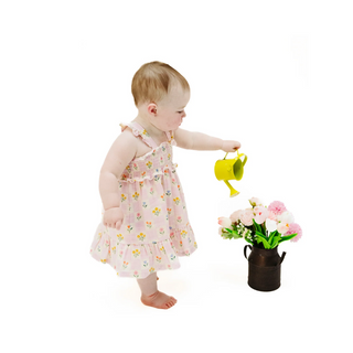 Floral Check Smocked Ruffle Sundress