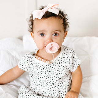 Cutie PAT Round (0-24m) Pacifier + Teether: White