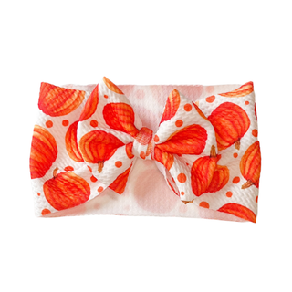 Pumpkins Baby Bow, Fall Halloween Baby Girl Bow - Lindsey Paige