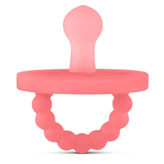 Cutie PAT Bulb (0-6m) Pacifier + Teether: Grey Clear