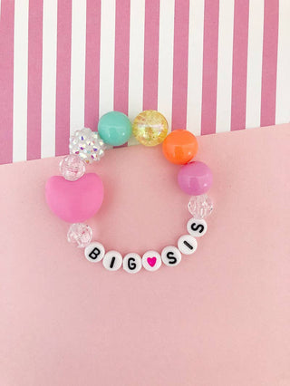 Big Sis/Lil Sis Silicone Heart Bracelet: Child 6” / Lil Sis