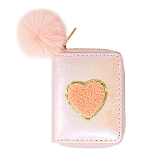 Shiny Heart Patch Wallet: Hot Pink - Lindsey Paige
