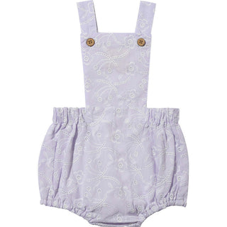 Adaline Pinafore Bubble Lavender Meadow Eyelet - Lindsey Paige