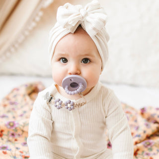 Cutie PAT Round (0-24m) Pacifier + Teether Sets: Blue Clear