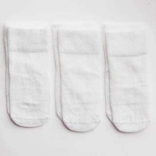 Cloud - White Non-Slip Silicone Grip Baby Socks / Kids Socks: 6 - 12M - Lindsey Paige
