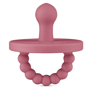 Cutie PAT Bulb (0-6m) Pacifier + Teether: Grey Clear