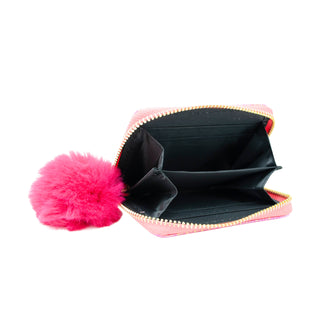 Shiny Happy Face Smile Wallet: Pink