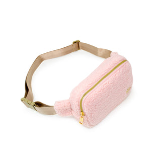 Fuzzy Crossbody Sling Bag w/ Heart for Kids: Pink - Lindsey Paige