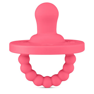 Cutie PAT Flat (0m+) Pacifier + Teether: Sage Clear