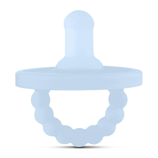 Cutie PAT Round (0-24m) Pacifier + Teether Sets: Blue Clear - Lindsey Paige