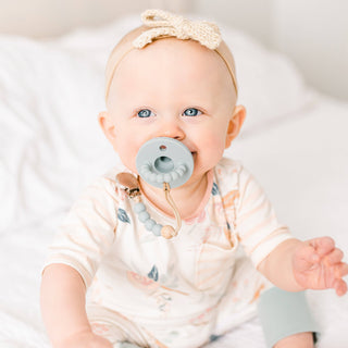 Cutie PAT Round (0-24m) Pacifier + Teether: White