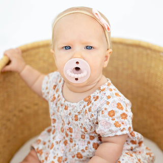 Cutie PAT Round (0-24m) Pacifier + Teether: White