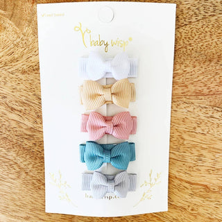 5 Tiny Tuxedo Bows on Snap Clips - Figment - Lindsey Paige