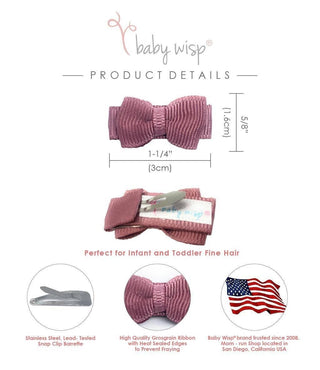 5 Tiny Tuxedo Bows on Snap Clips - Figment - Lindsey Paige