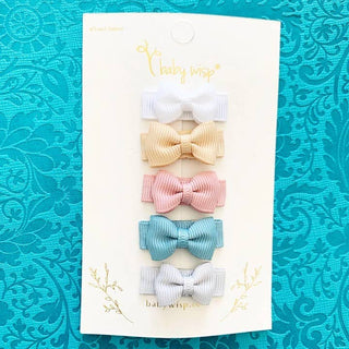 5 Tiny Tuxedo Bows on Snap Clips - Figment - Lindsey Paige