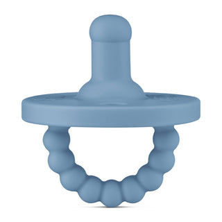Cutie PAT Round (0-24m) Pacifier + Teether: White