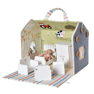 Doll House with Wooden Furniture - Lindsey Paige