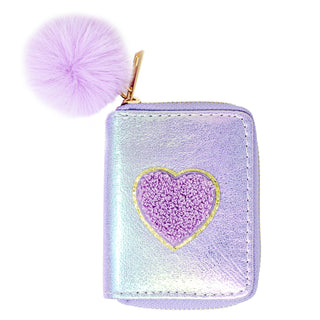Shiny Heart Patch Wallet: Hot Pink - Lindsey Paige