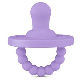 Cutie PAT Flat (0m+) Pacifier + Teether: Sage Clear