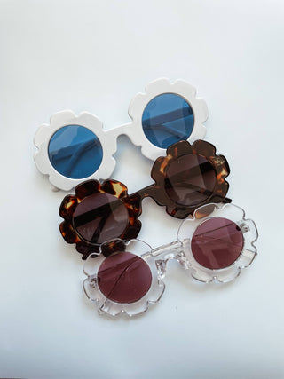 white flower sunglasses