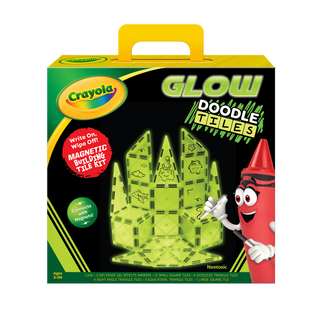 Crayola GLOW Doodle Tiles Magnetic Tiles 30-Piece Set