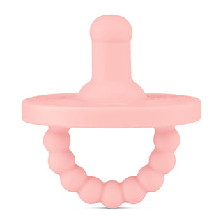 Cutie PAT Round (0-24m) Pacifier + Teether: White