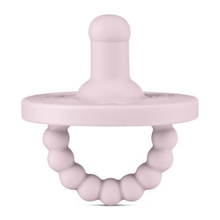 Cutie PAT Round (0-24m) Pacifier + Teether: Mauve - Lindsey Paige