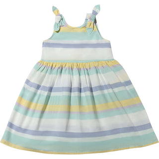 Emma Dress Blue and Yellow Stripe - Lindsey Paige