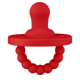 Cutie PAT Flat (0m+) Pacifier + Teether: Sage Clear