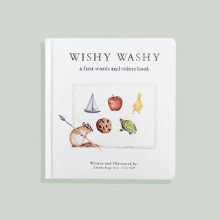 Wishy Washy: A Board Book of First Words and Colors - Lindsey Paige