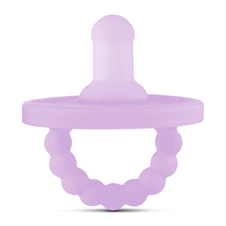 Cutie PAT Round (0-24m) Pacifier + Teether Sets: Blue Clear - Lindsey Paige