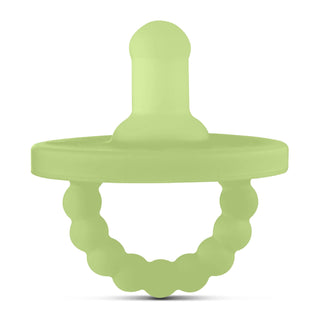 Cutie PAT Round (0-24m) Pacifier + Teether Sets: Blue Clear