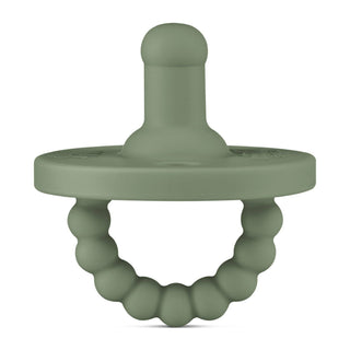 Cutie PAT Round (0-24m) Pacifier + Teether: White