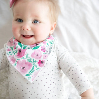 Hot pink flower bib