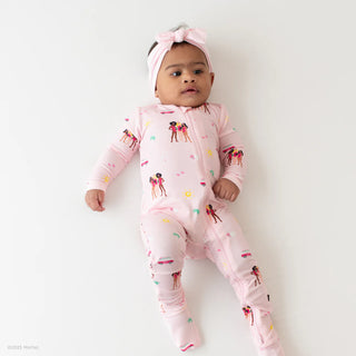 Zippered Footie in Barbie - Lindsey Paige
