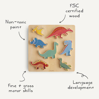 Wooden Dino Puzzle - Lindsey Paige