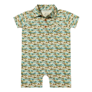 MOLOKAI Blue Islands Printed Romper - Lindsey Paige